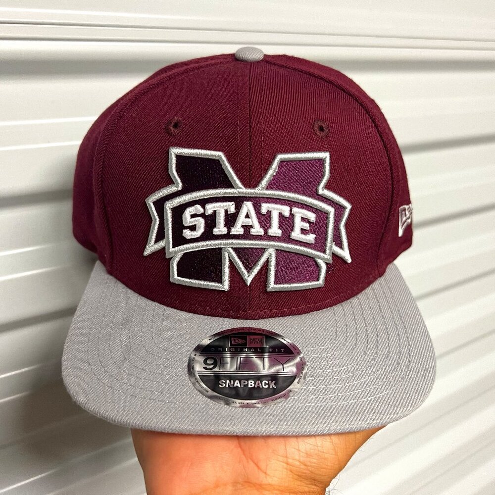 Mississippi State Bulldogs NCAA Maroon Gray Snapback Hat - New